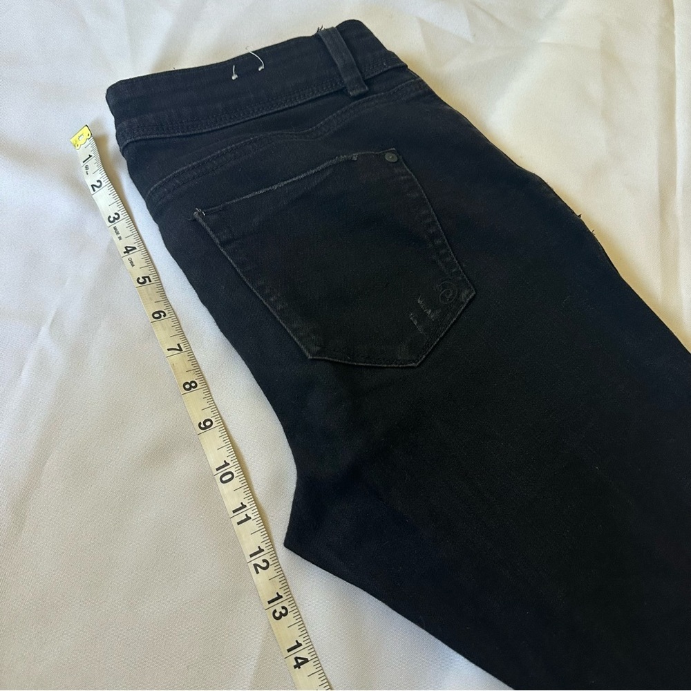 Indigo Rein Black Distressed Skinny Anklet Jeans Size 7 - Picture 3 of 6